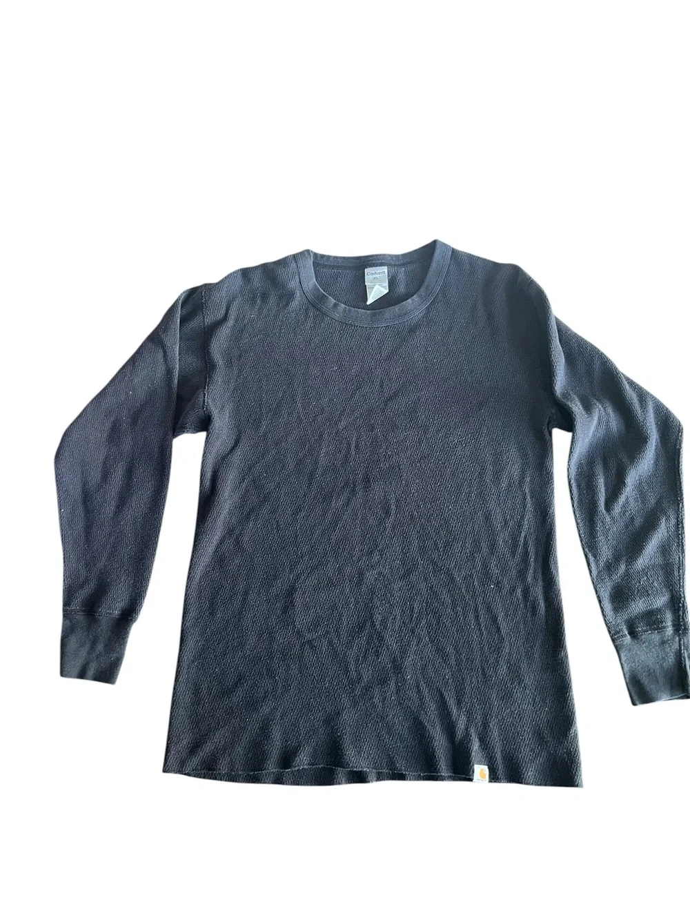 Vtg Carhartt Thermal Base Layer Shirt Long Johns K56 Men XL Black Winter Outdoor